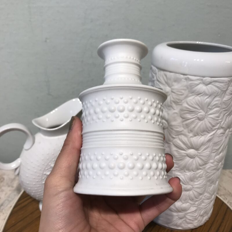 3er Set Vase Bisquitporzellan (422f) – Bild 3