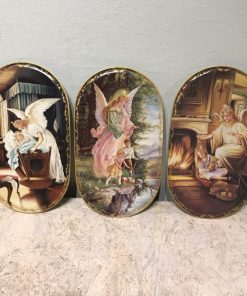3x Wandteller Schutzengel Annaburg (513d)
