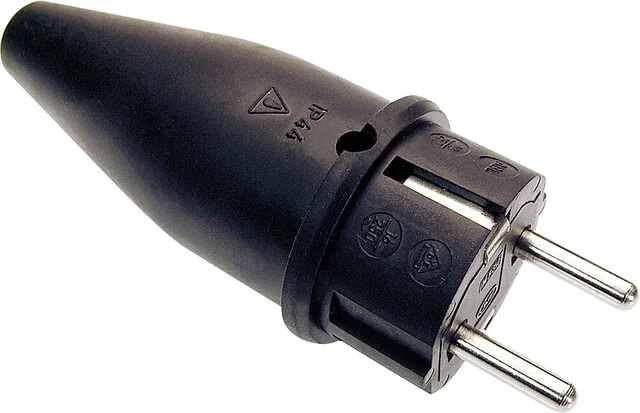 Schuko-Stecker Farbe schwarz – Bild 2