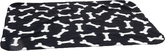 Hunde-Fleecedecke Knochenmotiv 100 x 70 cm – Bild 2